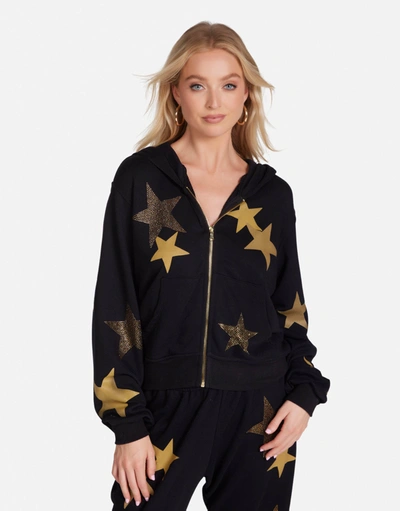 Lauren Moshi Lachelle Gold Crystal Multi Stars In Black