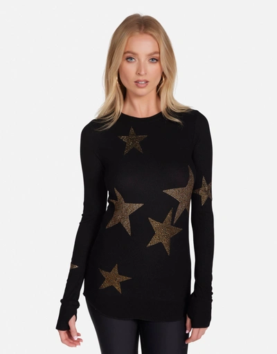 Lauren Moshi Mckinley Gold Crystal Multi Stars In Black