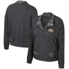 Colosseum Heather Charcoal Iowa Hawkeyes Oht Military Appreciation Payback Henley Thermal Sweatshir In Heather Charcoal