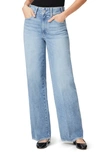 Paige Sasha High Waist Wide Leg Jeans In Khristen Distressed