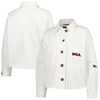 HYPE AND VICE HYPE AND VICE WHITE GEORGIA BULLDOGS CORDUROY BUTTON-UP JACKET