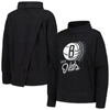Levelwear Black Brooklyn Nets Sunset Pullover Sweatshirt In Black