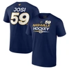 Fanatics Branded Roman Josi Navy Nashville Predators Authentic Pro Prime Name & Number T-shirt In Navy
