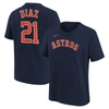 Nike Big Boys  Yainer Diaz Navy Houston Astros Name And Number T-shirt In Navy