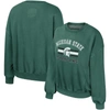 COLOSSEUM COLOSSEUM GREEN MICHIGAN STATE SPARTANS AUDREY WASHED PULLOVER SWEATSHIRT