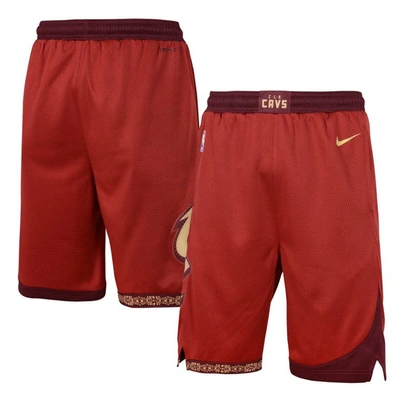 Nike Kids' Big Boys  Red Cleveland Cavaliers 2023/24 City Edition Swingman Performance Shorts