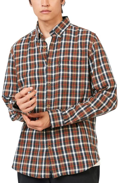 Ben Sherman Herringbone Cuadros In Brown
