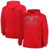 PROFILE PROFILE RED NEW JERSEY DEVILS BIG & TALL ARCH OVER LOGO PULLOVER HOODIE
