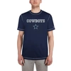 New Era Navy Dallas Cowboys Third Down Puff Print T-shirt In Navy