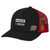 HURLEY HURLEY BLACK/RED NASCAR TRUCKER SNAPBACK HAT