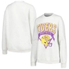 Established & Co. Women's  Ash Lsu Tigers Logo Pullover Sweatshirt In Ash