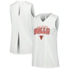 LEVELWEAR LEVELWEAR WHITE CHICAGO BULLS PAISLEY PEEKABOO TANK TOP