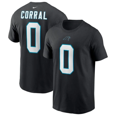 Nike Men's  Matt Corral Black Carolina Panthers 2022 Nfl Draft Pick Player Name & Number T-shirt