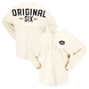 Fanatics Branded  Cream Montreal Canadiens Original Six Lace-up Spirit Jersey Long Sleeve T-shirt In Cream
