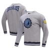 Pro Standard Heather Gray Memphis Grizzlies Crest Emblem Pullover Sweatshirt In Heather Gray