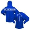 Fanatics Branded Blue New York Rangers Jersey Lace-up V-neck Long Sleeve Hoodie T-shirt In Blue
