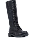 Gc Shoes Hanker Womens Cushioned Footbed Mid-calf Combat & Lace-up Boots In Black