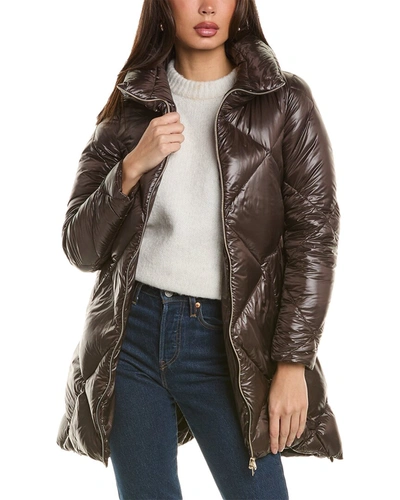Herno Diamond-quilted Padded Coat In Brown