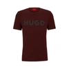 Hugo Boss Cotton-jersey Regular-fit T-shirt With Contrast Logo In Pink