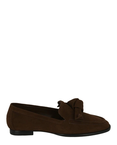 Alexandre Birman Maxi Clarita Suede Loafers In Brown