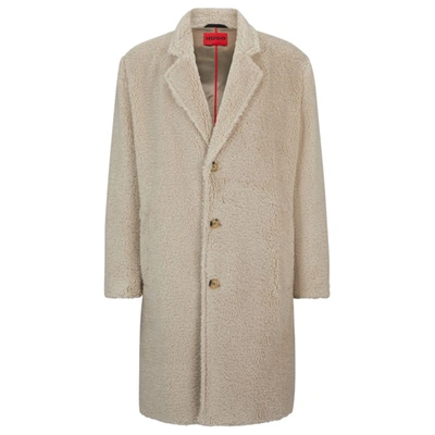 Hugo Regular-fit Coat With Vintage-style Buttons In White