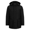 Hugo Boss Relaxed-fit Parka In Water-repellent Ottoman Fabric In Black 001