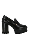 VERSACE HEELED LEATHER LOAFER