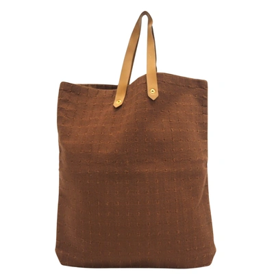Hermes Amedaba Cotton Tote Bag () In Brown