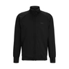 Hugo Boss Zip-up Sweatshirt In Active-stretch Fabric In Black