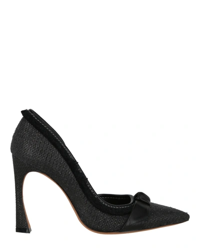 Alexandre Birman Clarita Straw 100 Pump In Black