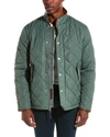 Robert Graham Water Repellent Quilted Jacket In Green