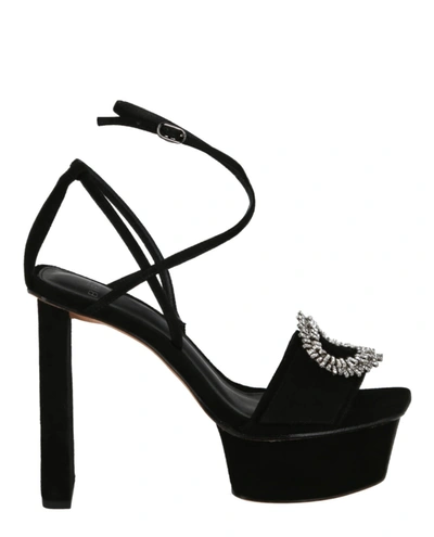 Alexandre Birman Madelina Curve Velvet Pump In Black