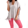 French Kyss Nea Fringe Kashmira Shawl In Gray In Grey