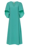 ANNA CATE WOMEN'S MEREDITH MIDI SHORT SLEEVE DRESS IN TURQUOISE