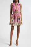 CAMILLA CALL OF THE CANAL SLEEVELESS SILK MINIDRESS