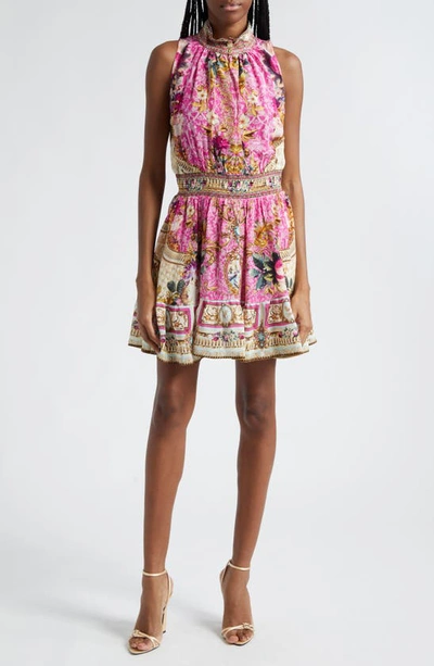 Camilla Floral Printed Silk Minidress In Call Of The
