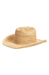 Lack Of Color Raffia Cowboy Hat In Natural
