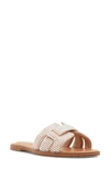 Aldo Elenaa Embellished Flat Sandals In Beige