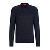 HUGO RELAXED-FIT SPARKLE-EFFECT POLO SWEATER