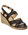JACK ROGERS POLLY LEATHER MID WEDGE SANDAL