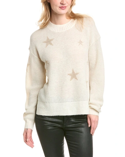 Allsaints Astra Star Wool-blend Sweater In White
