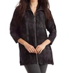French Kyss Shannon Tie-dye Kashmira 3/4 Top In Charcoal In Pink
