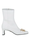 VERSACE MEANDER LEATHER ANKLE BOOTS