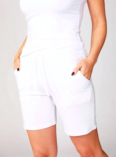 French Kyss Tie Wiast Short In White