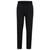 HUGO COTTON TRACKSUIT BOTTOMS WITH DRAWSTRING WAIST AND MONOGRAM JACQUARD