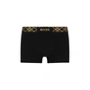Hugo Boss Stretch-cotton Socks And Trunks Set With Sparkly Trims In Black