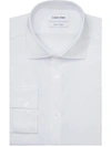 Calvin Klein Mens Cotton Slim Fit Dress Shirt In White