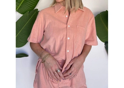 Phie Collective Terry Top In Pink