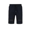 HUGO BOSS RELAXED-FIT COTTON SHORTS WITH MIRROR-EFFECT STRIPES