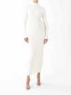 Ronny Kobo Elias Knit Dress In Pearl In Beige